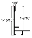 1-9/16" " stepped metal floater frame. This frame has a slim face and deep profile. It comes in sage green and features a horizontal brushed texture. Dispersed light is reflected.